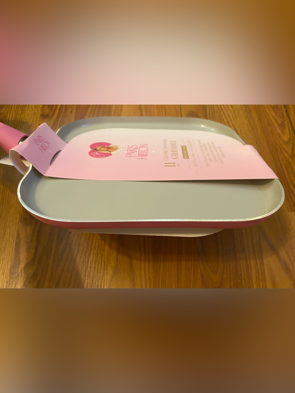 NWT | Paris Hilton | 11 Inch Ceramic Nonstick Griddle Pan | Pink - Picture 12 of 13